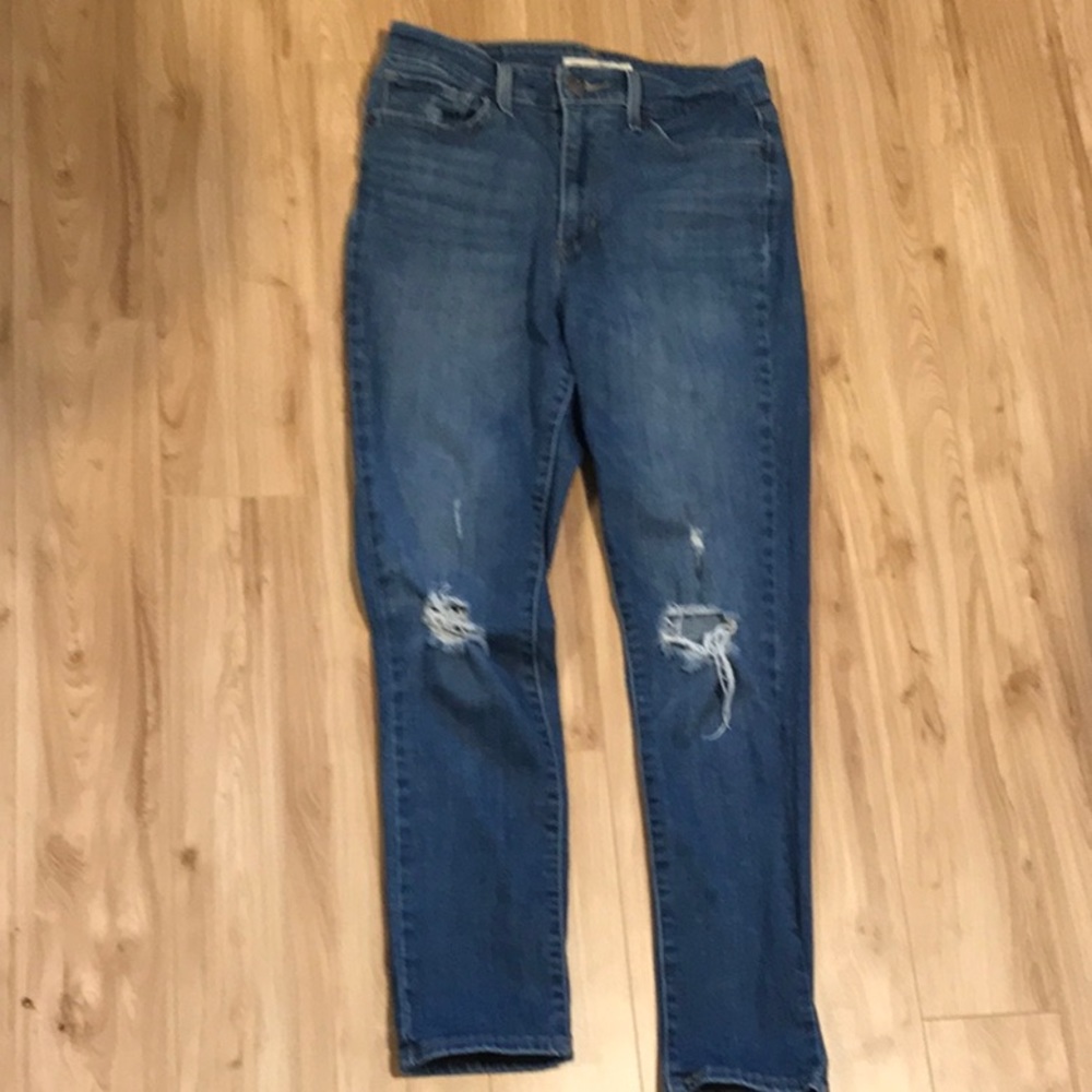 Levi high rise skinny jeans